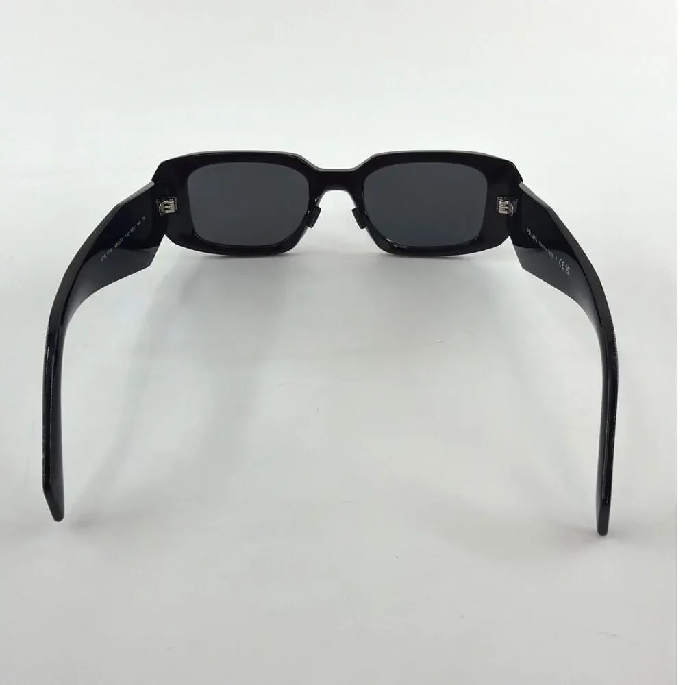 Prada Black Slate Gray Lenses Symbole Sunglasses